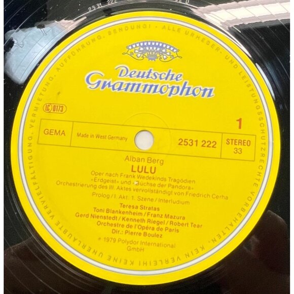 Alban Berg LULU 4LP Box Set Teresa Stratas Opera Minton Schwarz Boulez - Picture 2 of 7
